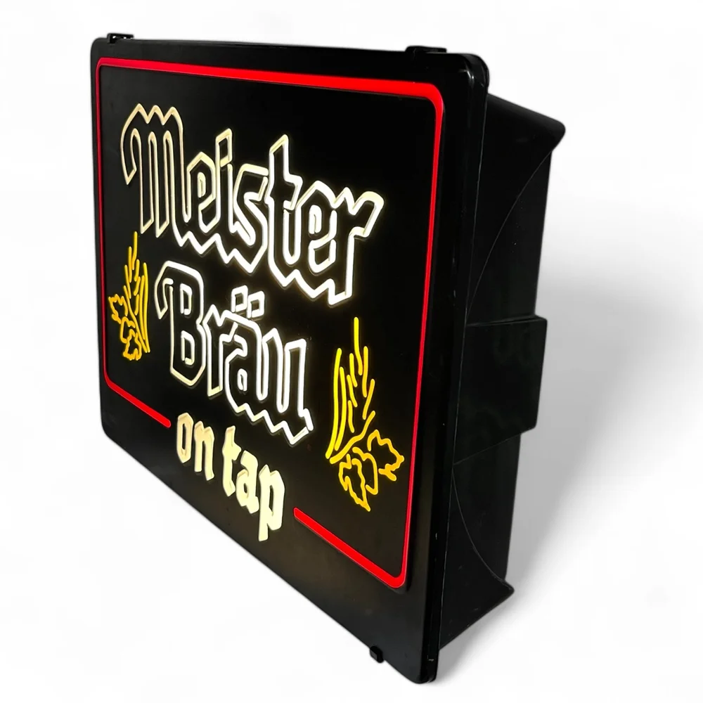 Vintage 1984 Meister Brau On Tap Lighted Beer Sign - Faux